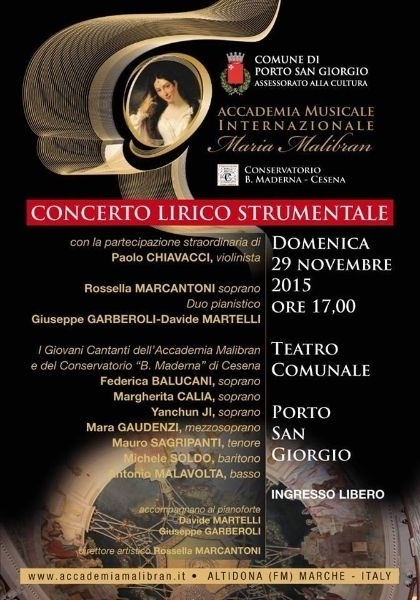 CONCERTO LIRICO - STRUMENTALE - 29/11/15